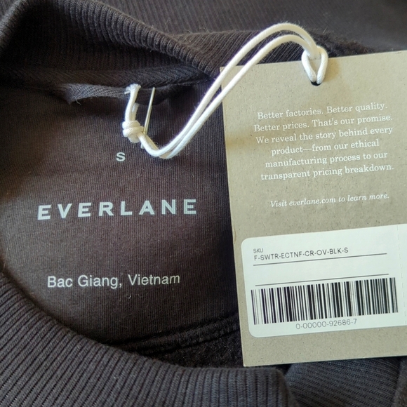 EVERLANE The ReNew Fleece Oversized Crewneck - Picture 8 of 8